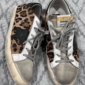 GOLDEN GOOSE-Super-Star Sneaker. Leopard. Size 9/39. Gently worn. With dust bag.